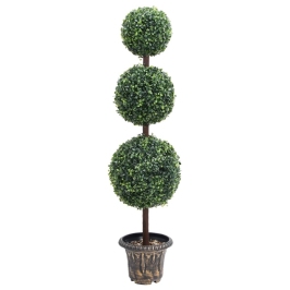 Mākslīgais Buksis Ar Podiņu, Apaļš, Zaļš, 118 Cm Vidaxl