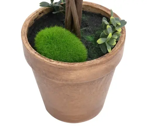 Dirbtiniai Buksmedžiai Vazonuose, 2Vnt., Žali, 41Cm