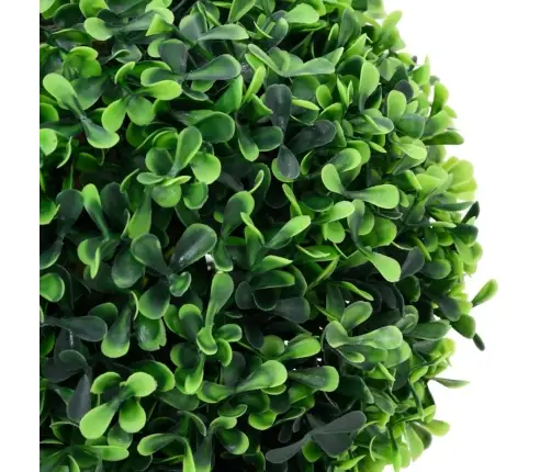 Mākslīgi Apaļie Bukši Podos, 2 Gab., Zaļi, 37 Cm Vidaxl