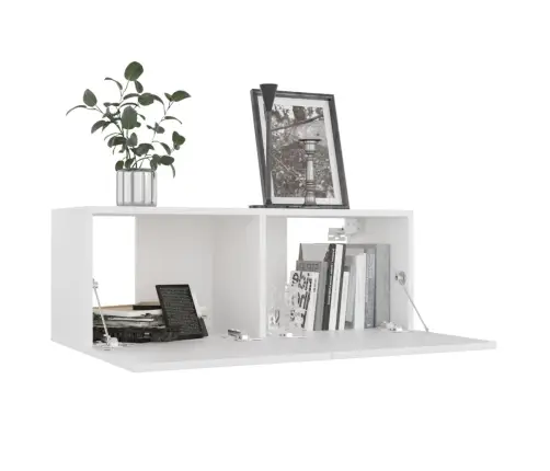 Tv Skapīši, 4 Gab., Balti, 80X30X30 Cm, Inženierijas Koks Vidaxl