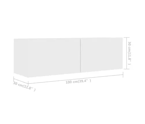 Telerikapid 4Tk, Valge, 100 X 30 X 30 cm Tehispuit Telerikapid 4Tk, Valge, 100 X 30 X 30 cm Tehispuit
