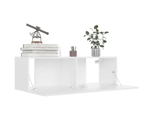 Televizoriaus Spintelių Komplektas, 8 Dalių, Baltas, Mdp