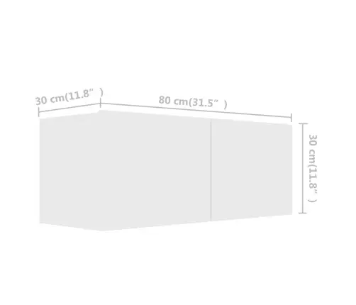 3-Osaline Telerikappide Komplekt, Valge, Tehispuit