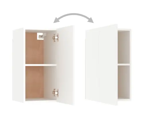 8-Daļīgs Tv Plauktu Komplekts, Balts, Inženierijas Koks Vidaxl