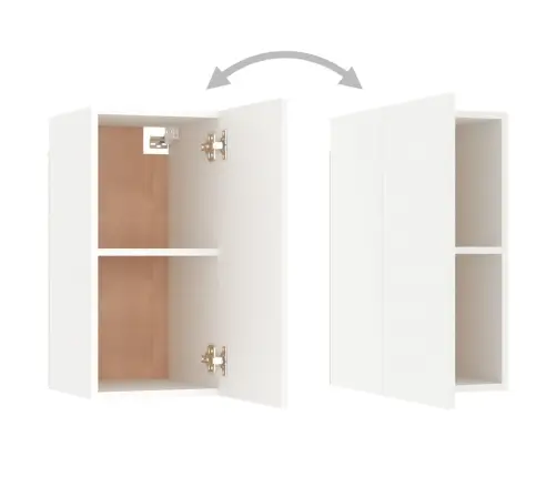 8-Daļīgs Tv Skapīšu Komplekts, Balts, Inženierijas Koks Vidaxl