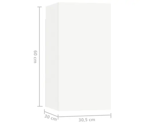 5-Daļīgs Tv Plauktu Komplekts, Balts, Inženierijas Koks Vidaxl