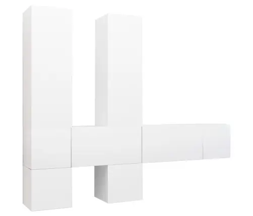 7-Osaline Telerikappide Komplekt, Valge, Tehispuit