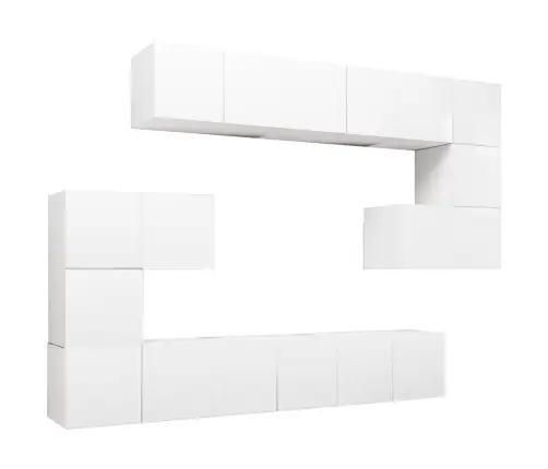 Televizoriaus Spintelių Komplektas, 10 Dalių, Baltas, Mediena