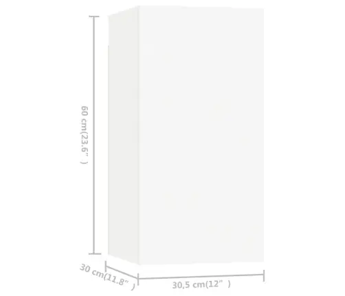 Televizoriaus Spintelės, 7Vnt., Baltos, 30,5X30X60cm Mediena Televizoriaus Spintelės, 7Vnt., Baltos, 30,5X30X60cm Mediena