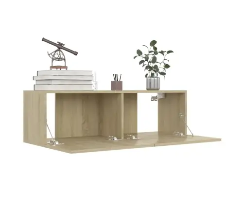 Tv Skapīši, 4 Gab. 100X30X30Cm Ozolkoka Krāsa Inženierijas Koks Vidaxl