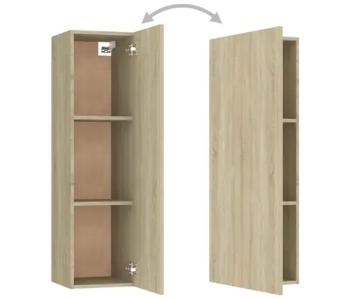 3-Osaline Telerikappide Komplekt, Sonoma Tamm, Tehispuit