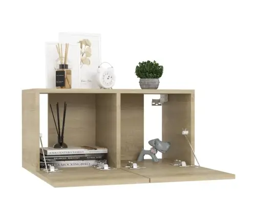 10-Osaline Telerikappide Komplekt, Sonoma Tamm, Tehispuit 10-Osaline Telerikappide Komplekt, Sonoma Tamm, Tehispuit