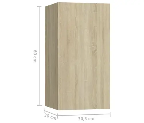 5-Daļīgs Tv Skapīšu Komplekts, Ozolkoka Krāsa Inženierijas Koks Vidaxl