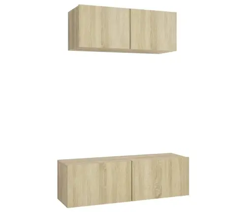 2-Osaline Telerikappide Komplekt, Sonoma Tamm, Tehispuit