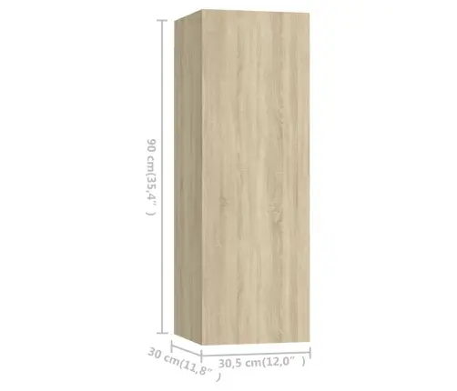 Tv Skapīši, 4 Gab., 30,5X30X90 Cm, Ozolkoka, Inženierijas Koks Vidaxl Tv Skapīši, 4 Gab., 30,5X30X90 Cm, Ozolkoka, Inženierijas Koks Vidaxl