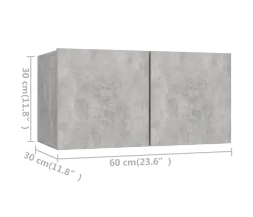 Tv Skapīši, 4 Gab., 60X30X30Cm, Betona Pelēki Inženierijas Koks Vidaxl Tv Skapīši, 4 Gab., 60X30X30Cm, Betona Pelēki Inženierijas Koks Vidaxl