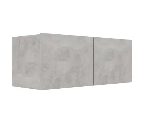 Tv Skapīši, 4 Gab., Betona Pelēki, 80X30X30Cm Inženierijas Koks Vidaxl