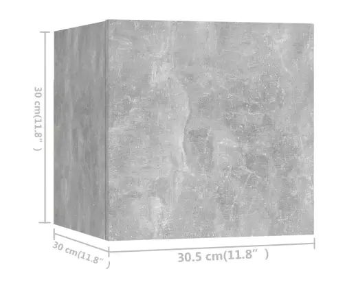 Televizoriaus Spintelių Komplektas, 8 Dalių, Betono Pilkas, Mdp