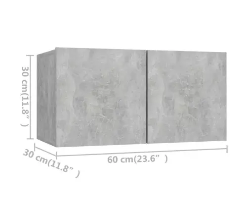 7-Daļīgs Tv Skapīšu Komplekts, Betona Pelēks, Inženierijas Koks Vidaxl