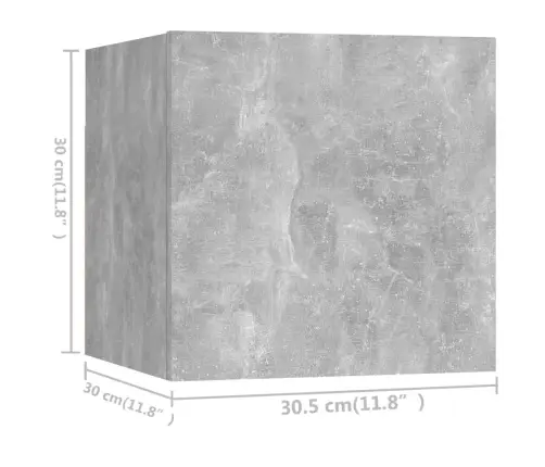 Televizoriaus Spintelių Komplektas, 7 Dalių, Betono Pilkas, Mdp