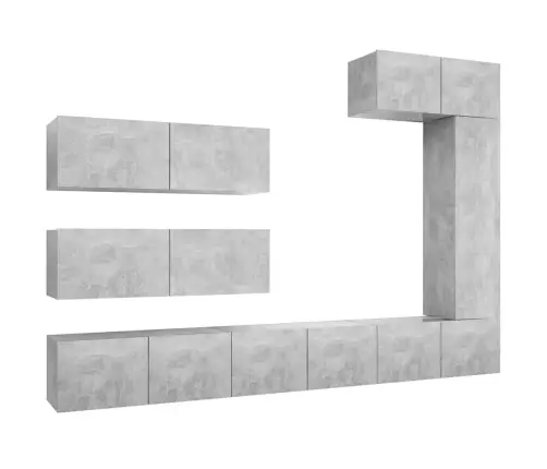 7-Osaline Telerikapikomplekt, Betoonhall, Tehispuit