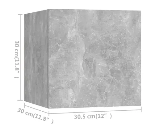 6-Daļīgs Tv Skapīšu Komplekts, Betona Pelēks, Inženierijas Koks Vidaxl