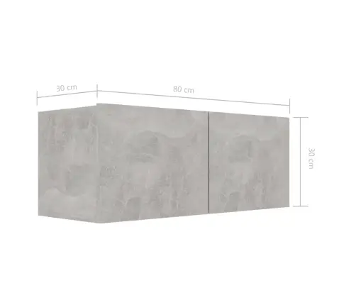 8-Daļīgs Tv Skapīšu Komplekts, Betona Pelēks, Inženierijas Koks Vidaxl