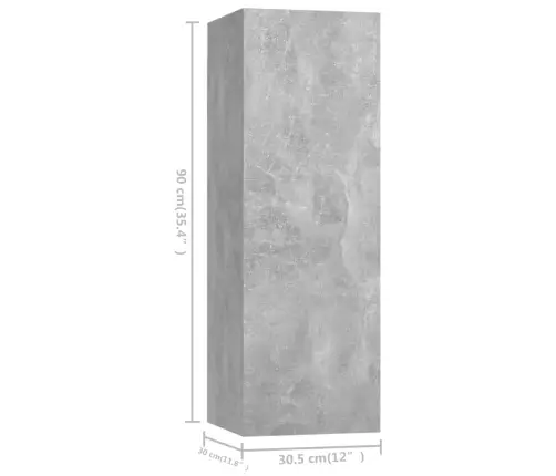 9-Daļīgs Tv Skapīšu Komplekts, Betona Pelēks, Inženierijas Koks Vidaxl