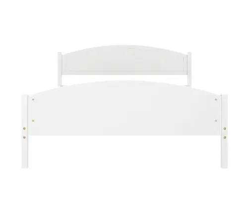 Gulta Bez Matrača, Balts, 140X200 Cm, Priedes Masīvkoks Vidaxl