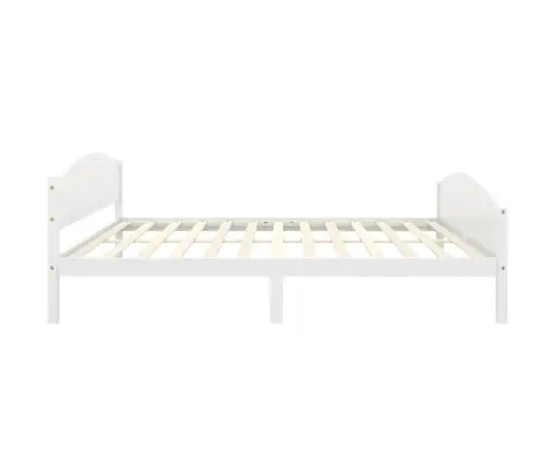 Gulta Bez Matrača, Balts, 140X200 Cm, Priedes Masīvkoks Vidaxl