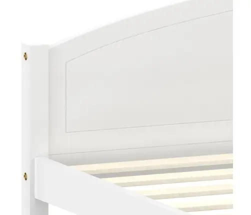 Gulta Bez Matrača, Balts, 140X200 Cm, Priedes Masīvkoks Vidaxl