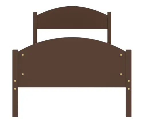 Voodiraam, Tumepruun, Tugevast Männipuidust, 100 X 200 Cm