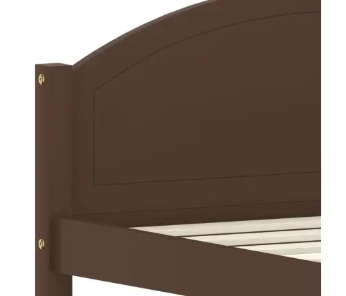 Voodiraam, Tumepruun, Tugevast Männipuidust, 100 X 200 Cm