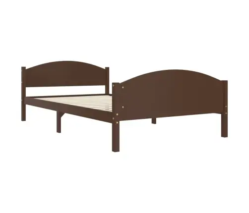 Lovos Rėmas, Tamsiai Rudas, 120X200cm Pušies Medienos Masyvas