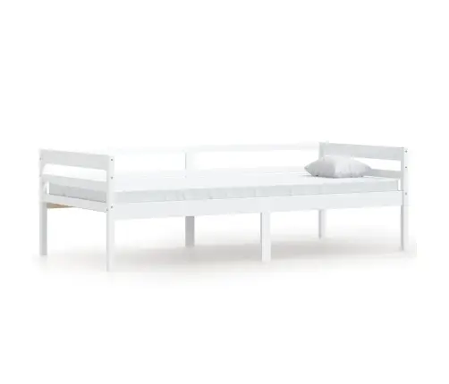 Voodiraam Valge, Tugevast Männipuidust, 90 X 200 Cm