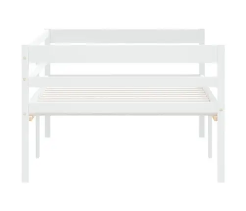 Voodiraam Valge, Tugevast Männipuidust, 90 X 200 Cm