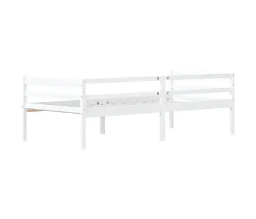 Voodiraam Valge, Tugevast Männipuidust, 90 X 200 Cm