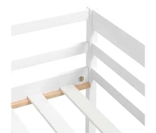 Voodiraam Valge, Tugevast Männipuidust, 90 X 200 Cm