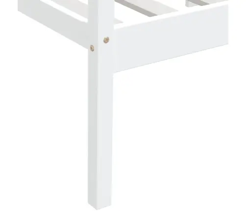 Voodiraam Valge, Tugevast Männipuidust, 90 X 200 Cm