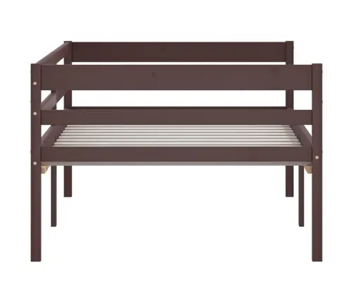 Gultas Rāmis, Tumši Brūns, Priedes Masīvkoks, 90X200 Cm Vidaxl