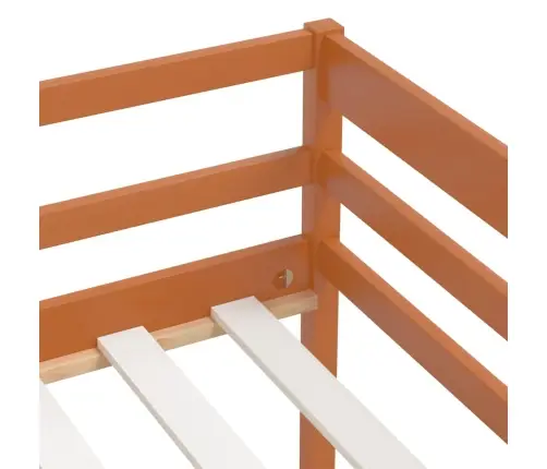 Lovos Rėmas Su Stalčiais Ir Spintele, Rudas, 90X200cm Pušis