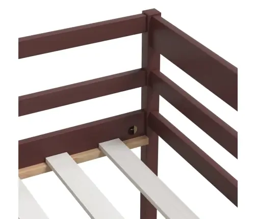 Lovos Rėmas Su Stalčiais Ir Spintele, Rudas, 90X200cm Pušis