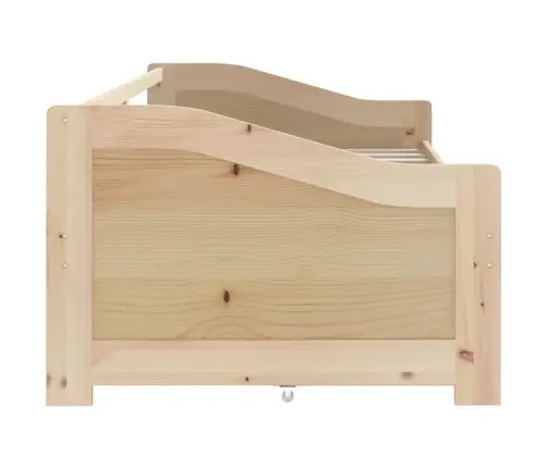 3-Vietīga Dīvāngulta Ar Atvilktnēm, Priedes Koks, 90X200 Cm Vidaxl