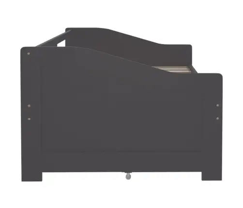 3-Vietīga Dīvāngulta Ar Atvilktnēm, Pelēka, Priede, 90X200 Cm Vidaxl