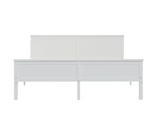 Gultas Rāmis, Balts, Priedes Masīvkoks, 200X200 Cm Vidaxl