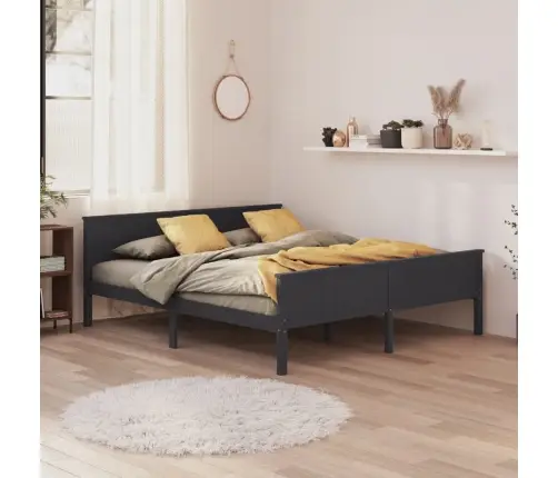 Voodiraam, Hall, Männipuit, 200 X 200 Cm