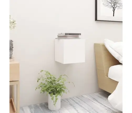 Naktsskapīši, 2 Gab., Balti, 30,5X30X30 Cm, Inženierijas Koks Vidaxl