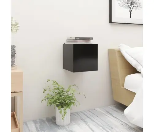 Öökapid 2 Tk, Must, 30,5X30X30 cm Tehispuit