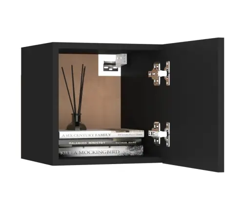 Öökapid 2 Tk, Must, 30,5X30X30 cm Tehispuit