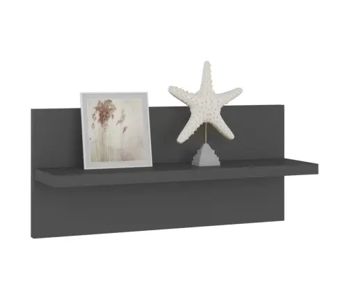 Sienas Plaukti, 4 Gab., 40X11,5X18Cm, Pelēki, Inženierijas Koks Vidaxl